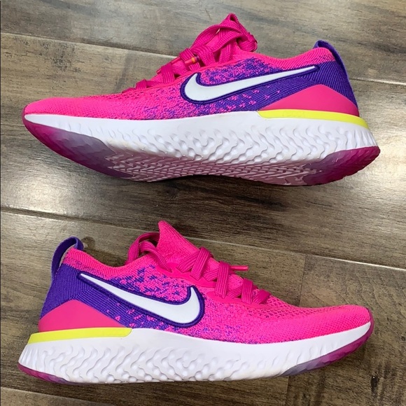 W NIKE EPIC REACT FLYKNIT 2 laser fuchsia/white - Picture 3 of 16